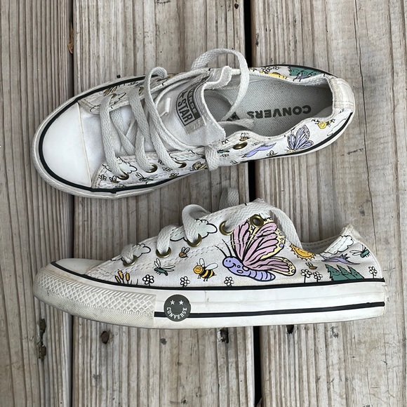 Converse Chuck Taylor All Star BUTTERFLY Sneakers Size Junior 2 - Picture 10 of 10